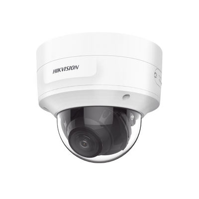 HIKVISION - Domo IP 8 Megapixel (4K) / Lente Mot. 2.7 a 13.5 mm / 40 mts IR EXIR / Exterior IP66 / IK10 / DARKFIGHTER / Audio y Alarma I/O / PoE+ / ONVIF / Micro SD / 4 Analíticos: AcuSense, Deteccion Facial, Conteo de Personas por Cruce y Zona