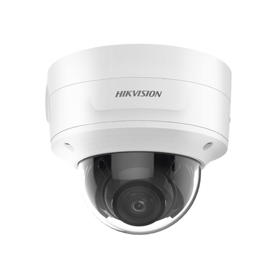 HIKVISION - Domo IP 8 Megapixel (4K) / Lente Mot. 2.7 a 13.5 mm / 40 mts IR EXIR / Exterior IP66 / IK10 / DARKFIGHTER / Audio y Alarma I/O / PoE+ / ONVIF / Micro SD / 4 Analíticos: AcuSense, Deteccion Facial, Conteo de Personas por Cruce y Zona