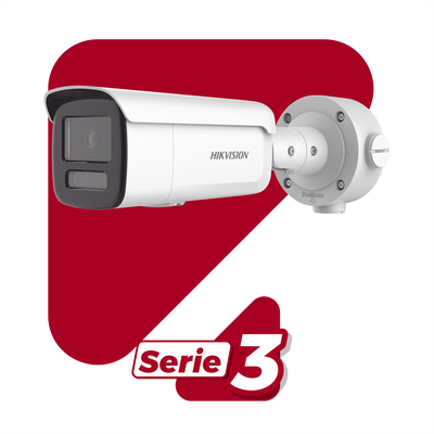 HIKVISION - Bala IP 4 Megapixel / Lente 4 mm / Dual Light (60 mts IR + 60 mts Luz Blanca ) / Darkfighter S / Exterior IP67  / WDR 130 dB / 4 Analíticos: AcuSense, Deteccion Facial, Conteo de Personas por Cruce y Zona