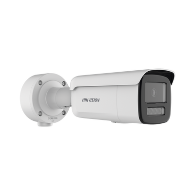 HIKVISION - [ PROTECCIÓN ACTIVA ] Bala IP 4 Megapixel / Lente 4 mm / 60 mts IR / Exterior IP67 / Micrófono y Bocina Integrado (Audio de Dos Vías) / DARKFIGHTER / PoE+ / Luz Estroboscopica / ONVIF / Micro SD / 4 Analíticos
