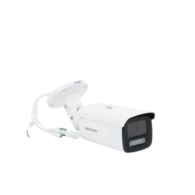 HIKVISION - [ PROTECCIÓN ACTIVA ] Bala IP 4 Megapixel / Lente 4 mm / 60 mts IR / Exterior IP67 / Micrófono y Bocina Integrado (Audio de Dos Vías) / DARKFIGHTER / PoE+ / Luz Estroboscopica / ONVIF / Micro SD / 4 Analíticos