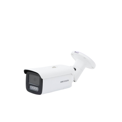 HIKVISION - [ PROTECCIÓN ACTIVA ] Bala IP 4 Megapixel / Lente 4 mm / 60 mts IR / Exterior IP67 / Micrófono y Bocina Integrado (Audio de Dos Vías) / DARKFIGHTER / PoE+ / Luz Estroboscopica / ONVIF / Micro SD / 4 Analíticos