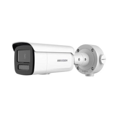 HIKVISION - [ PROTECCIÓN ACTIVA ] Bala IP 4 Megapixel / Lente 4 mm / 60 mts IR / Exterior IP67 / Micrófono y Bocina Integrado (Audio de Dos Vías) / DARKFIGHTER / PoE+ / Luz Estroboscopica / ONVIF / Micro SD / 4 Analíticos