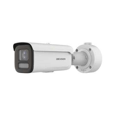 HIKVISION - Bala IP 8 Megapixel / Lente 4 mm / Dual Light (60 mts IR + 60 mts Luz Blanca ) / Darkfighter S / Exterior IP67  / WDR 130 dB / 4 Analíticos: AcuSense, Deteccion Facial, Conteo de Personas por Cruce y Zona