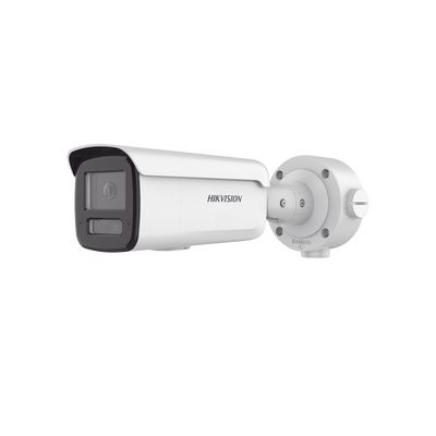 HIKVISION - Bala IP 8 Megapixel / Lente 4 mm / Dual Light (60 mts IR + 60 mts Luz Blanca ) / Darkfighter S / Exterior IP67  / WDR 130 dB / 4 Analíticos: AcuSense, Deteccion Facial, Conteo de Personas por Cruce y Zona