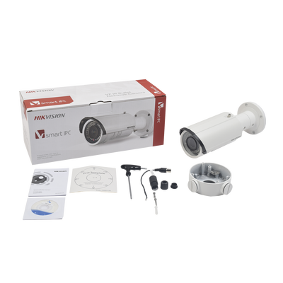HIKVISION - Bala IP 3 Megapixel / Vídeo Análisis / WDR 120dB / Conteo de Objetos / Detección de Rostros / Cruce de Linea / Intrusión de Área / ROI / Defog / H.264+ / 30 mts IR / PoE