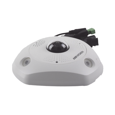 HIKVISION - Fisheye IP 6 Megapixel / 180° - 360° / DEWARPING / WDR 120 dB / Exterior IP67 / IK10 / 15 mts IR / Entrada y Salida de Audio y Alarma / Múltiples Vistas / microSD