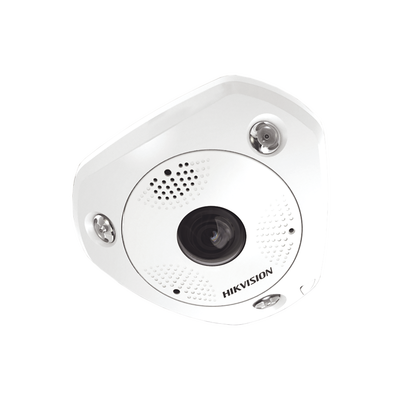 HIKVISION - Fisheye IP 12 Megapixel / 180° - 360° / DEWARPING / Exterior IP67 / IK10 / 15 mts IR / Entrada y Salida de Audio y Alarma / Múltiples Vistas / Micrófono Integrado  / microSD