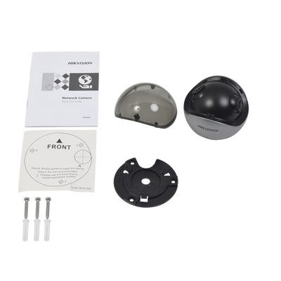 HIKVISION - MonoVu IP 1.3 Megapixel / 2 Cámaras Independientes / Ideal para Esquinas / WDR 120dB / Interior / Ideal para Ventanillas / Onvif