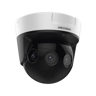 HIKVISION - PanoVu Series / Vista Panorámica 180° / 16 Megapixel en Total / 4 Lentes 2.8 mm (4 Lentes 4 Megapixel) / 20 mts IR / Exterior IP67 / IK10 / 12 Vcc / PoE+ / Micro SD