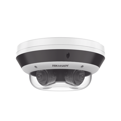 HIKVISION - PanoVu Series / Vista Panorámica 360º / 4 Lentes Mot. 2.8 a 8 mm (4 Megapixel por Lente) / 16 Megapixel en Total / WDR 120 dB / DARKFIGHTER / Exterior IP67 / IK10 / PoE+ / 30 mts IR / Micro SD