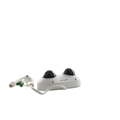 HIKVISION - PanoVu Series / Lente Dual de 5 Megapixel / 2 Lentes Fijos de 2.8 mm / Recomendado para Pasillos o Esquinas / IP67 / IK10 / PoE / WDR 120 dB / 10 mts IR / Entrada y Salida de Audio y Alarma / MicroSD