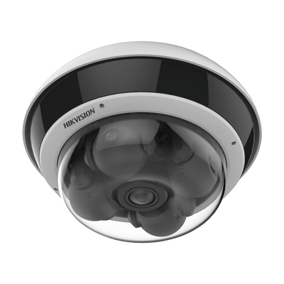 HIKVISION - PanoVu Series / Vista Panorámica 360º / 4 Lentes Mot. 2.8 a 8 mm (5 Megapixel por Lente) + 1 Vista Fisheye (2 Megapixel) / 22 Megapixel en Total / DARKFIGHTER / ACUSENSE / Exterior IP67 / IK10 / NEMA 4X / PoE+ / 30 mts IR / Micro SD