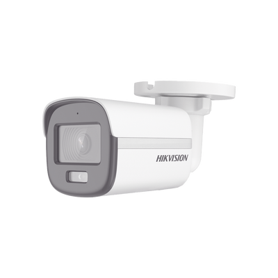 HIKVISION - [Dual Light + ColorVu] Bala TURBOHD 2 Megapixel (1080p) / Lente 2.8 mm / 20 mts IR + 20 mts Luz Blanca / Gran Angular 105° / Exterior IP67 / Micrófono Integrado / dWDR / 4 Tecnologías