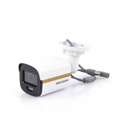 HIKVISION - [ColorVu] Bala TURBOHD 4K (8 Megapixel) / Imagen a Color 24/7 / Lente 2.8 mm / METAL / Luz Blanca 20 mts / Exterior IP67 / WDR 130 dB