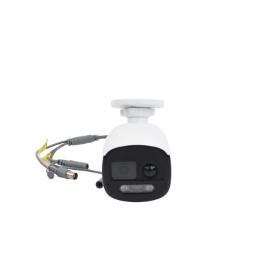 HIKVISION - [ColorVu] Bala TURBOHD 2 Megapixel (1080p) / Imagen a Color 24/7 / Lente 2.8 mm / Luz Blanca 40 mts / Exterior IP67 / WDR 130 dB / Sensor PIR / Sirena Integrada / Salida de Audio Estrobo ROJO - AZUL / Micrófono Integrado