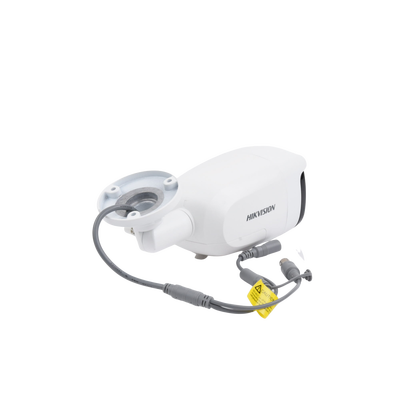 HIKVISION - [ColorVu] Bala TURBOHD 2 Megapixel (1080p) / Imagen a Color 24/7 / Lente 2.8 mm / Luz Blanca 40 mts / Exterior IP67 / WDR 130 dB / Sensor PIR / Sirena Integrada / Salida de Audio Estrobo ROJO - AZUL / Micrófono Integrado