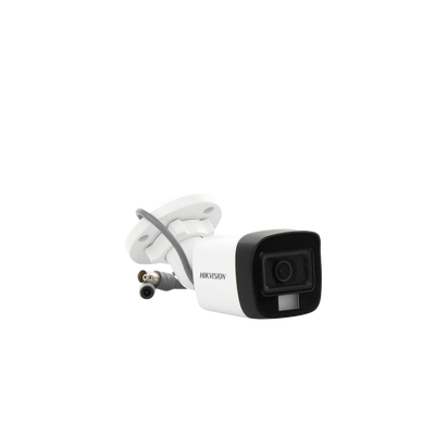 HIKVISION - [Dual Light + ColorVu] Bala TURBOHD 2 Megapixel (1080p) / Lente 2.8 mm / 30 mts IR EXIR + 20 mts Luz Blanca / Micrófono Integrado / Gran Angular 101° / Exterior IP67 / 4 Tecnologías