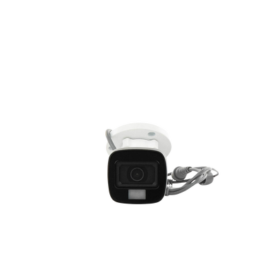 HIKVISION - [Dual Light + ColorVu] Bala TURBOHD 2 Megapixel (1080p) / Lente 2.8 mm / 30 mts IR EXIR + 20 mts Luz Blanca / Micrófono Integrado / Gran Angular 101° / Exterior IP67 / 4 Tecnologías