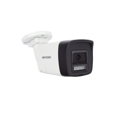 HIKVISION - [Audio Bidireccional + Dual Light + ColorVu] Bala TURBOHD 2 Megapixel (1080p) / Lente 2.8 mm / 30 mts IR EXIR + 20 mts Luz Blanca / Micrófono y Bocina Integrado / Exterior IP67 / Metal / dWDR