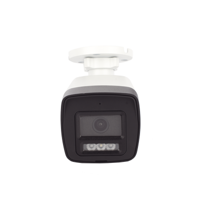 HIKVISION - [Audio Bidireccional + Dual Light + ColorVu] Bala TURBOHD 2 Megapixel (1080p) / Lente 2.8 mm / 30 mts IR EXIR + 20 mts Luz Blanca / Micrófono y Bocina Integrado / Exterior IP67 / Metal / dWDR