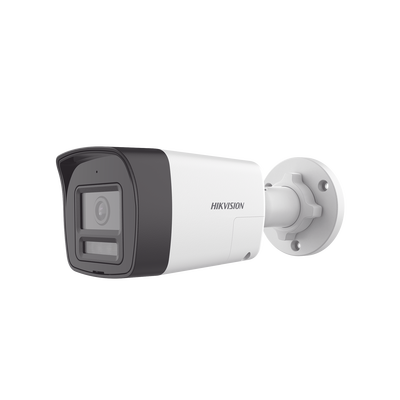 HIKVISION - [Audio Bidireccional + Dual Light + ColorVu] Bala TURBOHD 2 Megapixel (1080p) / Lente 2.8 mm / 30 mts IR EXIR + 20 mts Luz Blanca / Micrófono y Bocina Integrado / Exterior IP67 / Metal / dWDR