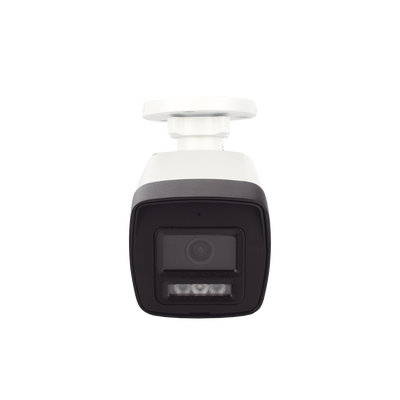 HIKVISION - [Audio Bidireccional + Dual Light + ColorVu] Bala TURBOHD 3K  (5 Megapixel) / Lente 2.8 mm Angulo de vision 112° / 30 mts IR EXIR + 20 mts Luz Blanca / Micrófono y Bocina Integrado / Exterior IP67 / Metal / dWDR