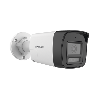HIKVISION - [Audio Bidireccional + Dual Light + ColorVu] Bala TURBOHD 4K (8 Megapixel) / Lente 2.8 mm / 30 mts IR EXIR + 20 mts Luz Blanca / Micrófono y Bocina Integrado / Exterior IP67 / Metal / dWDR