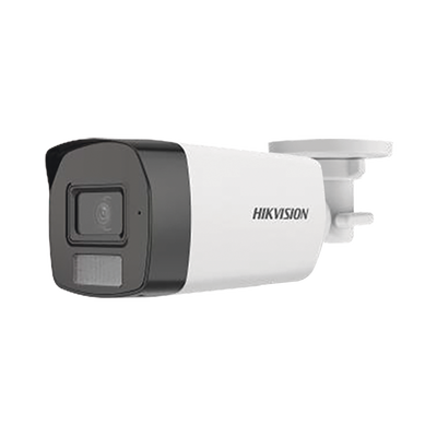 HIKVISION - [Dual Light + ColorVu] Bala TURBOHD 3K (5 Megapixel) / Lente 2.8 mm / 40 mts IR + 40 mts Luz Blanca  / Gran Angular 104.5° / Exterior IP67 / Micrófono Integrado / dWDR / 4 Tecnologías