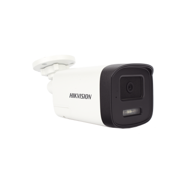 HIKVISION - [Audio Bidireccional + Dual Light + ColorVu] Bala TURBOHD 3K  (5 Megapixel) / Lente 3.6 mm / 40 mts IR EXIR + 40 mts Luz Blanca / Micrófono y Bocina Integrado / Exterior IP67 / dWDR
