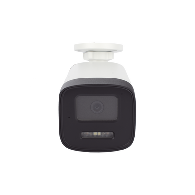 HIKVISION - [Audio Bidireccional + Dual Light + ColorVu] Bala TURBOHD 3K  (5 Megapixel) / Lente 3.6 mm / 40 mts IR EXIR + 40 mts Luz Blanca / Micrófono y Bocina Integrado / Exterior IP67 / dWDR