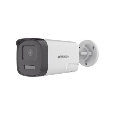 HIKVISION - [Audio Bidireccional + Dual Light + ColorVu] Bala TURBOHD 3K  (5 Megapixel) / Lente 3.6 mm / 40 mts IR EXIR + 40 mts Luz Blanca / Micrófono y Bocina Integrado / Exterior IP67 / dWDR
