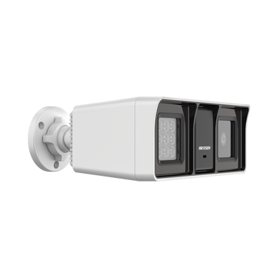 HIKVISION - [Dual Light + ColorVu] Bala TURBOHD 3K (5 Megapixel) / Lente 2.8 mm / 60 mts IR + 60 mts Luz Blanca / Gran Angular 104.9° / Exterior IP67 / Micrófono Integrado / dWDR / 4 Tecnologías