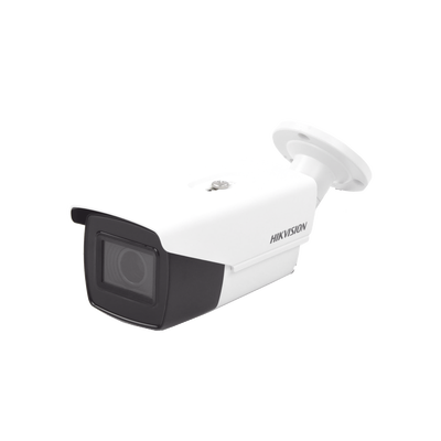 HIKVISION - Bala TURBOHD 4K (8 Megapixeles) / Lente Mot. 2.7 a 13.5 mm / IR EXIR Inteligente 80 mts / Exterior IP67 / Soporta 12 Vcc & 24 VCA / dWDR