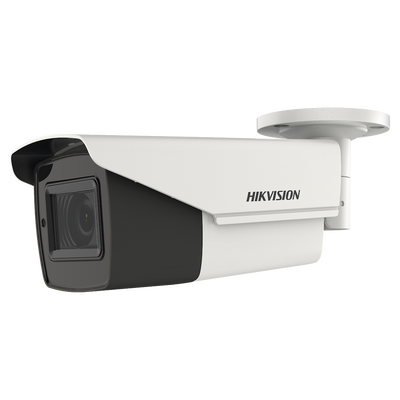 HIKVISION - Bala TURBOHD 4K (8 Megapixeles) / Lente Mot. 2.7 a 13.5 mm / IR EXIR Inteligente 80 mts / Exterior IP67 / Soporta 12 Vcc & 24 VCA / dWDR