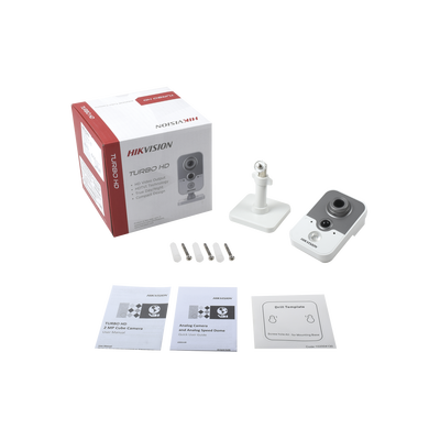 HIKVISION - Cubo TURBO 1080p / TECNOLOGÍA PIR / Gran Angular 103º / Lente 2.8 mm / IR EXIR Inteligente 20 mts / Micrófono Integrado / Interior