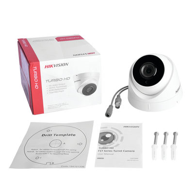 HIKVISION - Turret TURBOHD 3 Megapixel / Gran Angular 84º / Lente 2.8 mm / Exterior IP66 / 40 mts IR inteligente