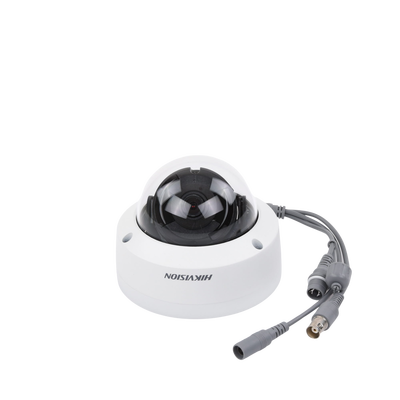 HIKVISION - Domo TURBOHD 2 Megapixel (1080p) / Lente 2.8 mm / 30 mts IR EXIR / TVI-AHD-CVI-CVBS / IK10 / IP67 / WDR 120 dB / Ultra Baja Iluminación / Metal