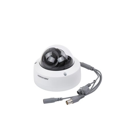 HIKVISION - Domo TURBOHD 2 Megapixel (1080p) / Lente 2.8 mm / 30 mts IR EXIR / TVI-AHD-CVI-CVBS / IK10 / IP67 / WDR 120 dB / Ultra Baja Iluminación / Metal