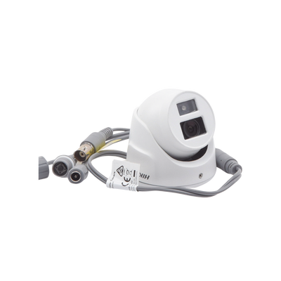 HIKVISION - Ultra Mini Turret TURBO 2 Megapixel (1080p) / Gran Angular / Lente 2.8 mm / 20 mts IR EXIR / Exterior IP67 / 4 Tecnologías (TVI / AHD / CVBS) / dWDR / Color Blanco