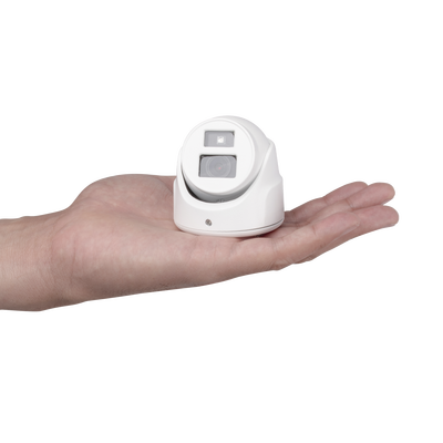 HIKVISION - Ultra Mini Turret TURBO 2 Megapixel (1080p) / Gran Angular / Lente 2.8 mm / 20 mts IR EXIR / Exterior IP67 / 4 Tecnologías (TVI / AHD / CVBS) / dWDR / Color Blanco
