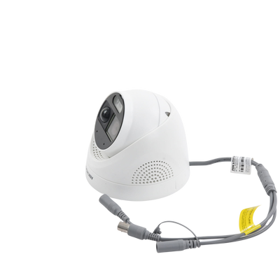 HIKVISION - Turret TURBOHD 2 Megapixeles (1080p) / Imagen a color 24/7 / Lente 2.8 mm / Luz Blanca 20 mts / Exterior IP67 / WDR 130dB / Sensor PIR / Sirena Integrada / Estrobo ROJO - AZUL / Micrófono Integrado