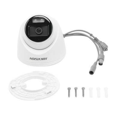 HIKVISION - [ColorVu] Turret TURBOHD 3K (5 Megapixel) / Micrófono Integrado / Lente 3.6 mm / Imagen a Color 24/7 / 40 mts Luz Blanca / Exterior IP67 / dWDR / 4 Tecnologías