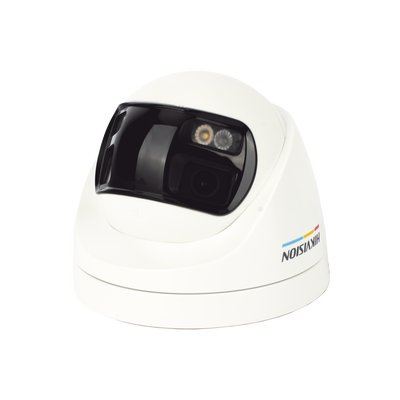 HIKVISION - [ColorVu + Panoramica + Dual Light] Turret TURBOHD 3K (5 Megapixel) / Micrófono Integrado / Visión 180° / Imagen a Color 24/7 / 40 mts Luz Blanca + 40 mts IR / Exterior IP67 / WDR