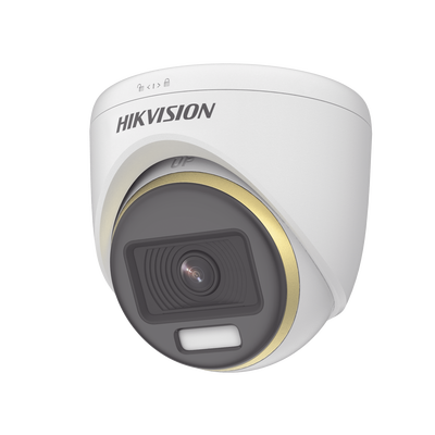 HIKVISION - [ColorVu] Turret TURBOHD 4K (8 Megapixel) / Lente 2.8 mm / Imagen a Color 24/7 / Luz Blanca 40 mts / Exterior IP67 / WDR 130 dB
