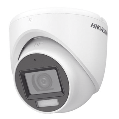 HIKVISION - [Dual Light + ColorVu] Turret TURBOHD 2 Megapixel (1080p) / Lente 2.8 mm / 30 mts IR + 20 mts Luz Blanca / Gran Angular 101° / Exterior IP67 / Micrófono Integrado /  4 Tecnologías /  Metal