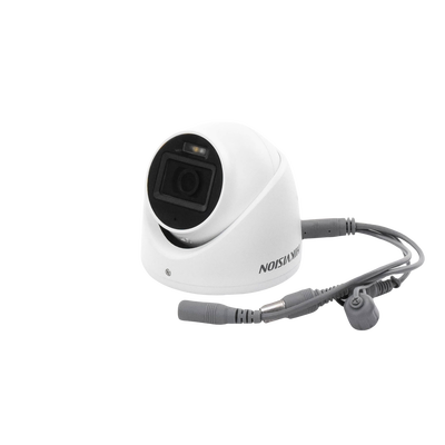 HIKVISION - [Dual Light + ColorVu] Turret TURBOHD 3K (5 Megapixel) / Lente 2.8 mm / 30 mts IR + 20 mts Luz Blanca / Gran Angular 104.9° / Exterior IP67 / Micrófono Integrado / dWDR / 4 Tecnologías / Metal