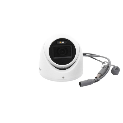 HIKVISION - [Dual Light + ColorVu] Turret TURBOHD 3K (5 Megapixel) / Lente 2.8 mm / 30 mts IR + 20 mts Luz Blanca / Gran Angular 104.9° / Exterior IP67 / Micrófono Integrado / dWDR / 4 Tecnologías / Metal