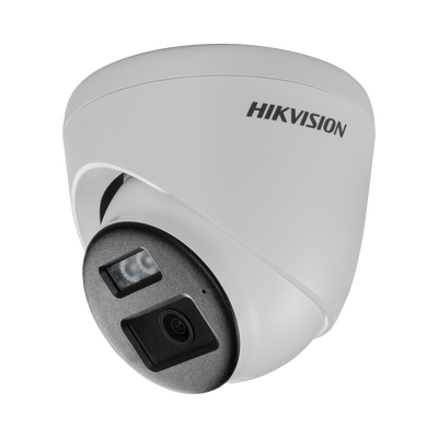 HIKVISION - [Audio Bidireccional + Dual Light + ColorVu] Turret TURBOHD 2 Megapixel (1080p) / Lente 2.8 mm / 40 mts IR EXIR + 40 mts Luz Blanca / Micrófono y Bocina Integrado / Exterior IP67 / dWDR