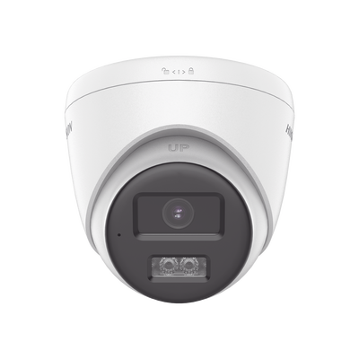 HIKVISION - [Audio Bidireccional + Dual Light + ColorVu] Turret TURBOHD 3k (5 Megapixel) / Lente 2.8 mm / 40 mts IR EXIR + 40 mts Luz Blanca / Micrófono y Bocina Integrado / Exterior IP67 / dWDR